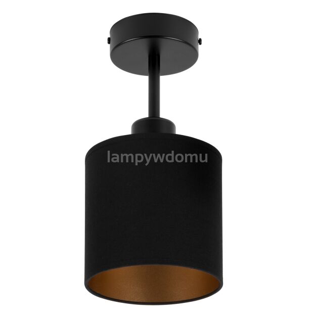 Lampa sufitowa czarna jednopunktowy spot z czarnym abażurem C-1010SC-SC E27