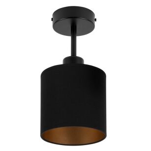 Lampa sufitowa czarna jednopunktowy spot z czarnym abażurem C-1010SC-SC E27