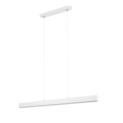 Biała lampa wisząca LED 76cm z metalu W76LED-4K-WEIß wymienny LED wysokość 30-150 cm