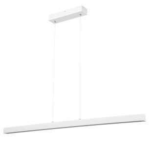 Biała lampa wisząca LED 115cm z drewna jesionowego L115KB-4K-WEIß wymienny LED wysokość 30-150 cm