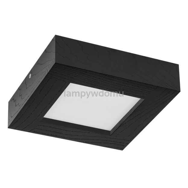 Czarny Panel LED z drewna plafon 18W lampa sufitowa 20x20x5H cm