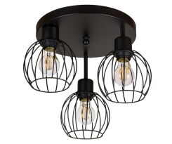 Lampa sufitowa czarna KU-OME3030SC trzypunktowa E27