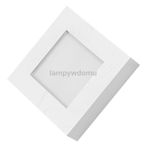 Biały Panel LED z drewna plafon 18W kinkiet lampa ścienna 20x20x5H cm