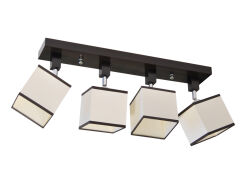 Lampa sufitowa - LALS450DPRw - abażur ECRU PCV - ruchome przeguby