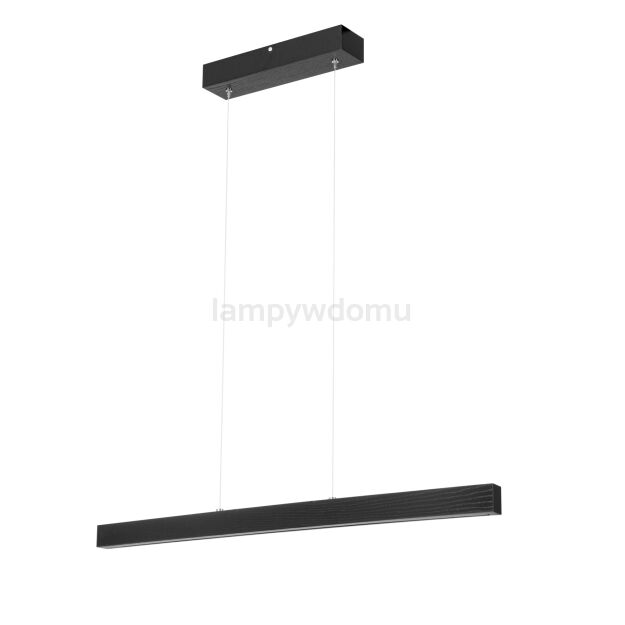 Czarna lampa wisząca LED 80 cm z drewna jesionowego L80KB-4K-SCHWARZ wymienny LED wysokość 30-150 cm