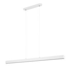 Biała lampa wisząca LED 96cm z metalu W96LED-4K-WEIß wymienny LED wysokość 30-150 cm