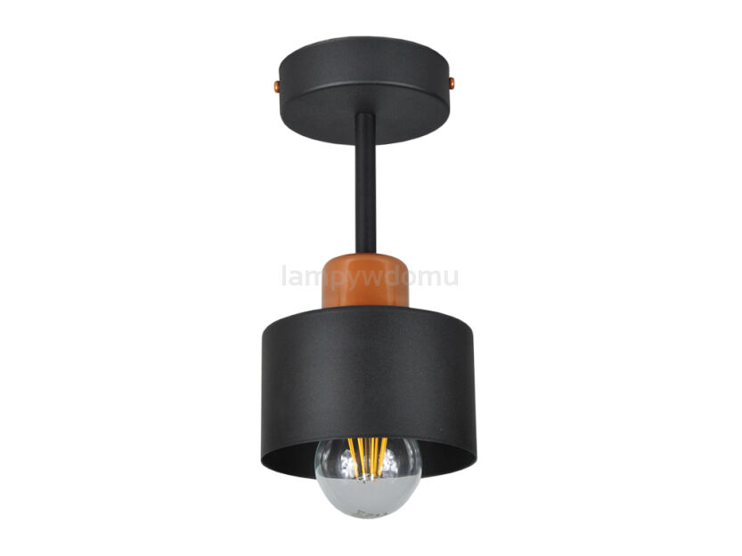 Lampa sufitowa czarna, spot sufitowy OME1010MO jednopunktowa E27 reflektor