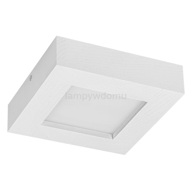 Biały Panel LED z drewna plafon 18W lampa sufitowa 20x20x5H cm