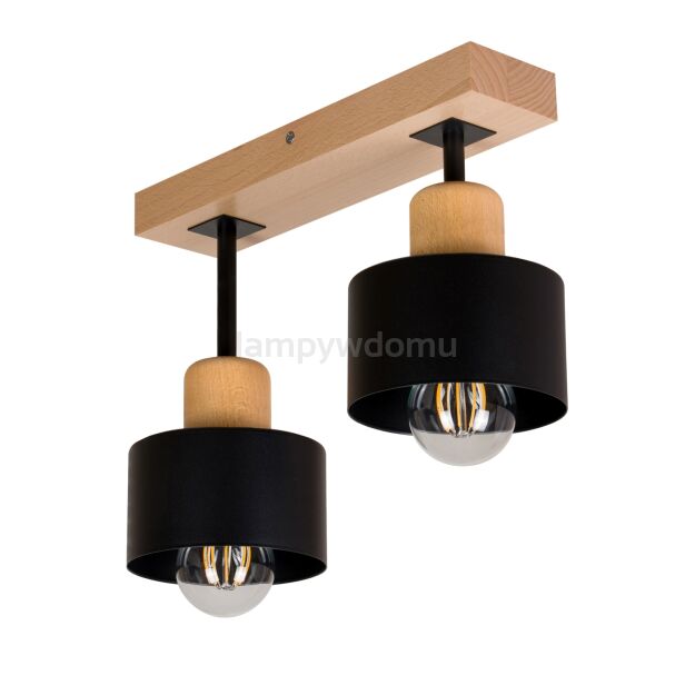 Lampa sufitowa loft drewno