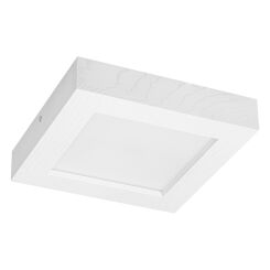 Biały Panel LED z drewna plafon 24W lampa sufitowa 25x25x5H cm